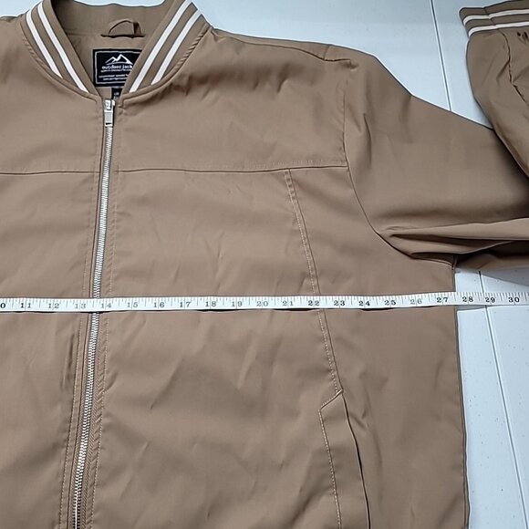 Outdoor Jacket Always Striving For Excellence Tan Men's Size XXL Bomber Jacket - Picture 13 of 14